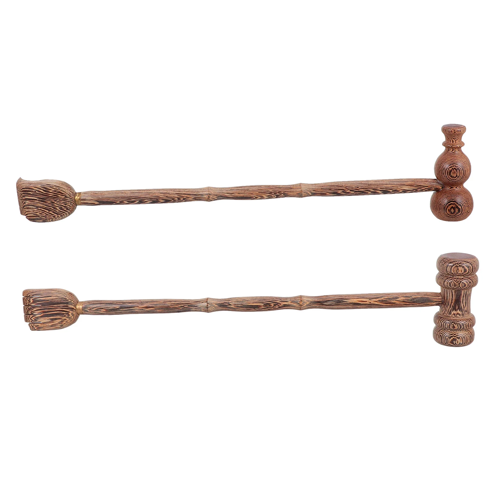 

2pcs Handheld Dual-use Double-head Wood Body Hammer Back Scratcher