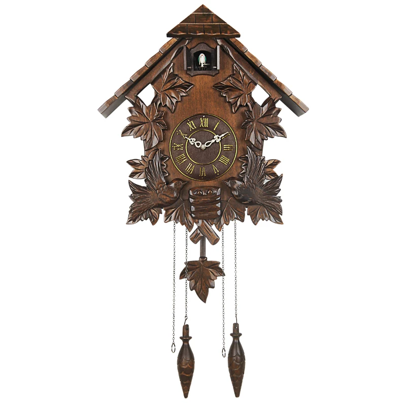 Классические роскошные часы Cuckoo винтажные уникальные деревянные Большие