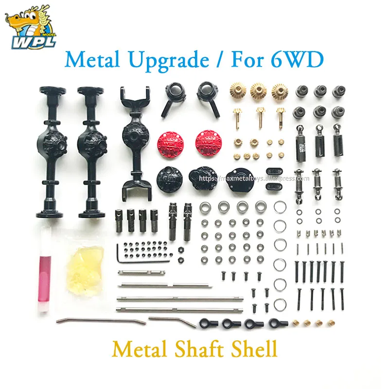 WPL Upgrade DIY Modified Accessories Full Metal Spare Part Metal Shaft Shell Official OP Fitting for B14 B16 B24 C14 C24 C34 B36