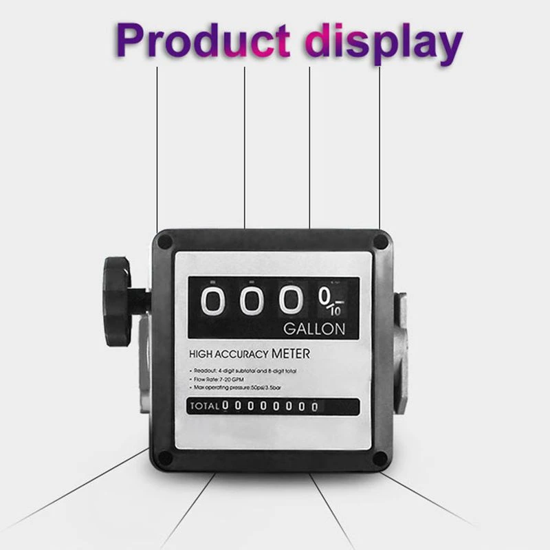 flow meter adjusting mechanical flowmeter 1 inch inner wire digital fuel gauge Fuel kerosene dispenser accessories black | Инструменты