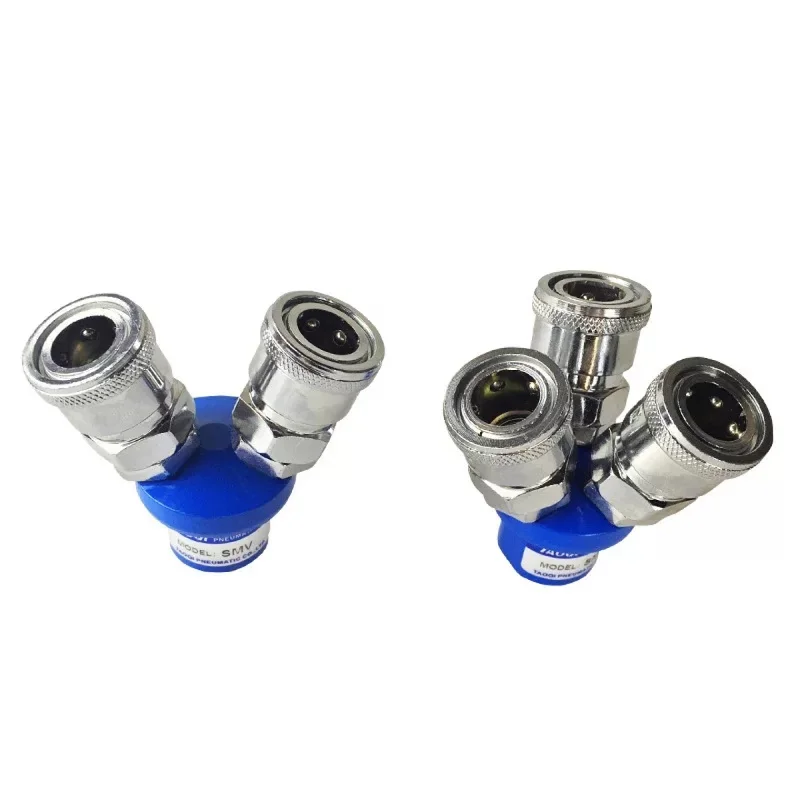 

Pneumatic C Type Quick Coupling SMY Round Tee SMV Round Two Vent Pipe Quick Release Compressor Air Internal Thread 1/4