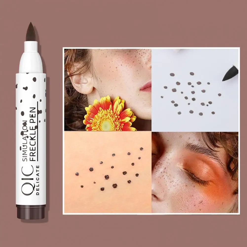

3g Freckle Pen Waterproof Smudge-Proof Portable Brown Soft Sunkiss Dot Spot Pen for Unisex Face Contouring Makeup Tool