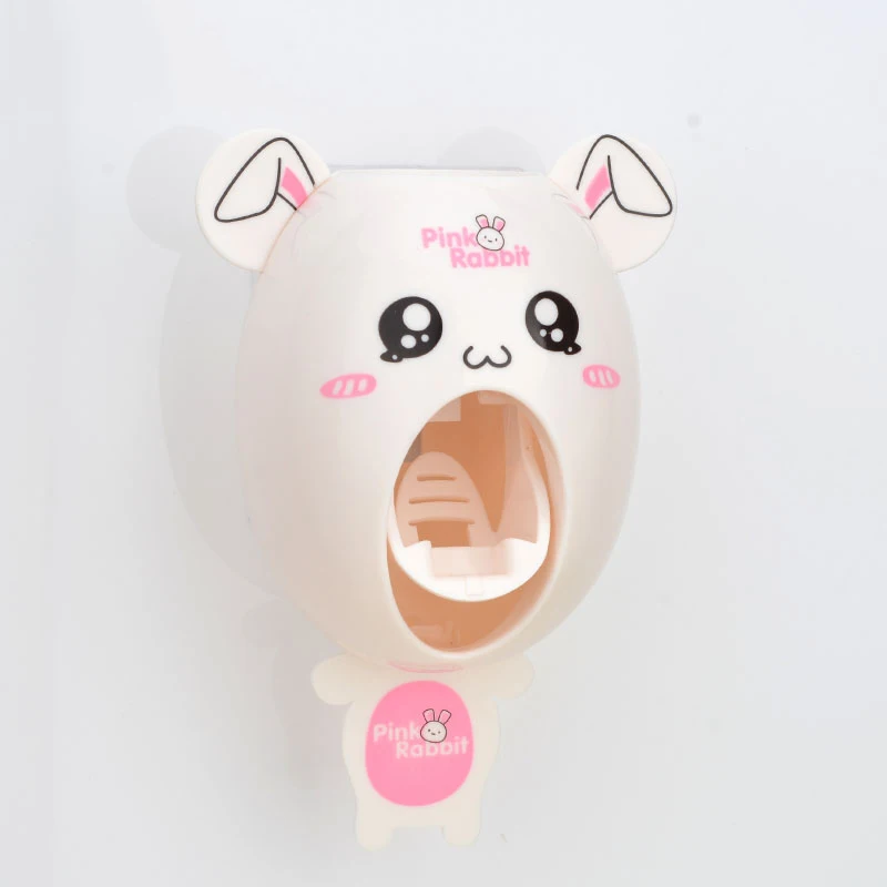Cartoon Toothpaste Dispenser Strong Suction Sucker Bathroom Accessories Set Toothbrush Holder Automatic Tooth Brush Child | Дом и сад