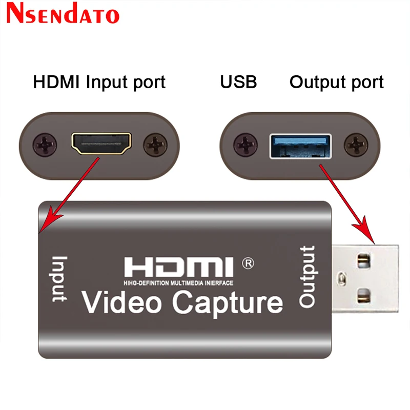 4K 1080P 60 Гц USB2.0 аудио Карта видеозахвата HDMI к USB 2 0 плата сбора данных прямые