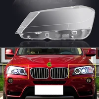 new lamp case for bmw x3 f25 2011 2013 car front glass lens caps headlight cover auto light lampshade shell