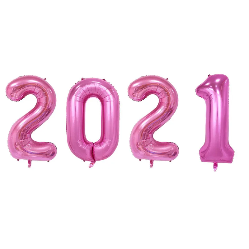 

16/32/40 inch 2021 Number Foil Balloons Happy New Year Balloon Merry Christmas 2020 New Year Eve Party Decorations Supplies