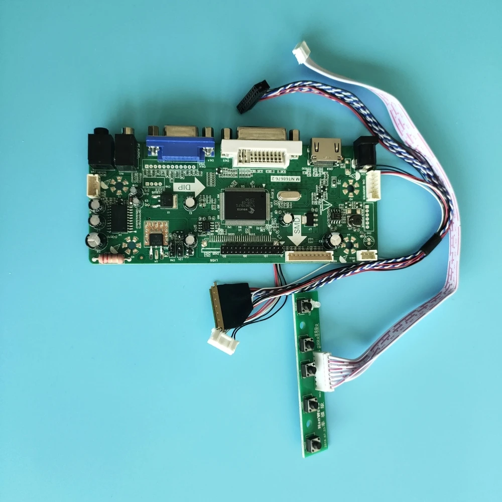 Комплект для платы контроллера LP156WF1-TLE1/LP156WF1-TLE2 экрана 1920x1080 HDMI+DVI+VGA M.NT68676 40pin ЖК-LED дисплей 15.6 дюймов.