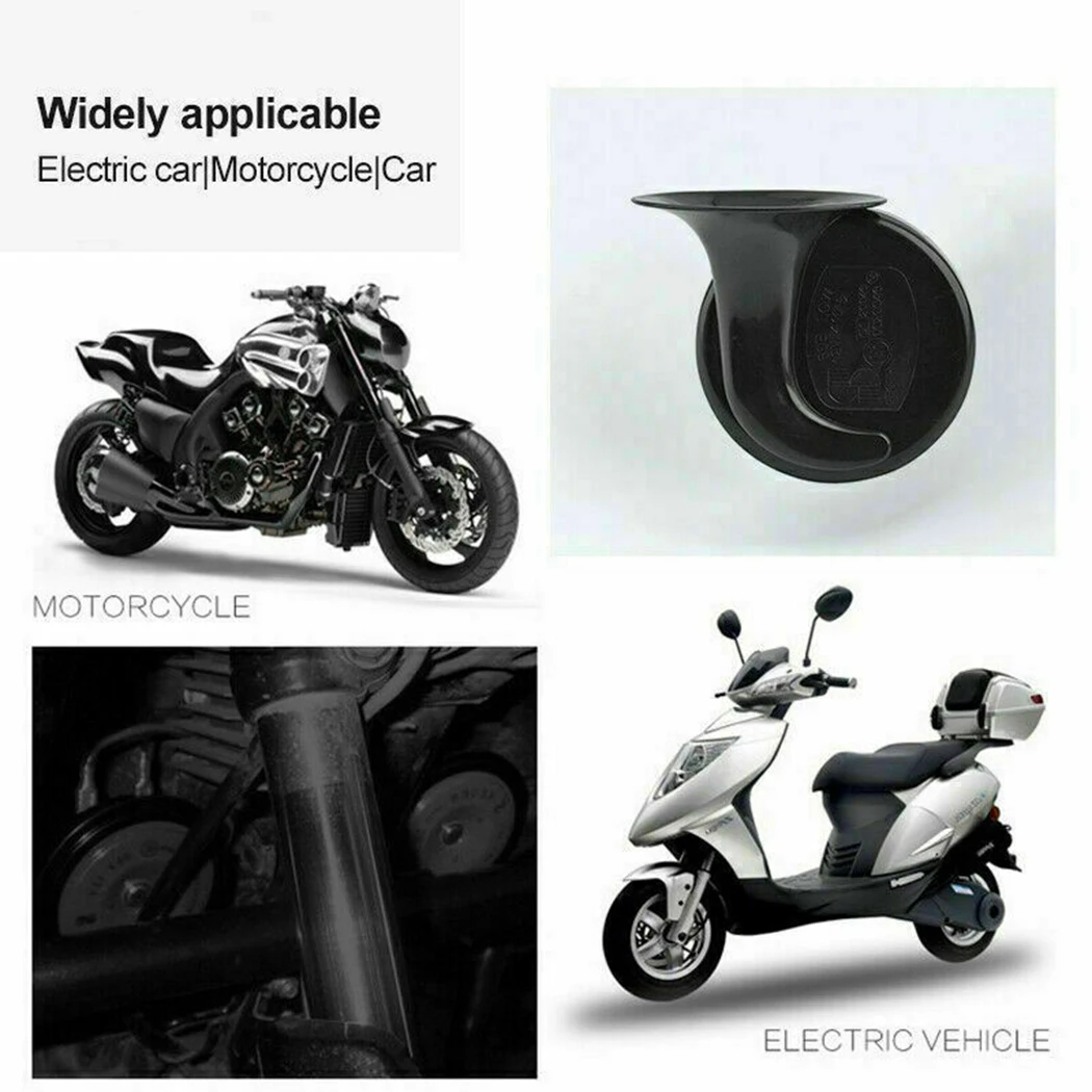 

Boat Snail Air Horn 1PC ATVs Go-karts Black 300DB For Truck Motorcycle