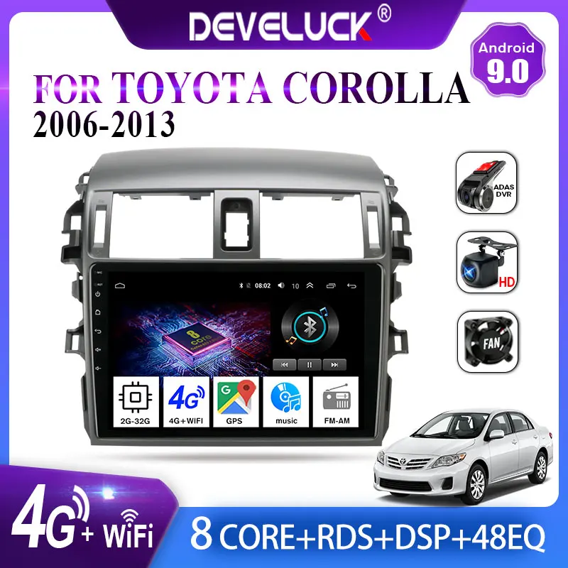 Автомагнитола 2 din на Android 9 0 с GPS навигацией мультимедийный видеоплеер для Toyota Corolla