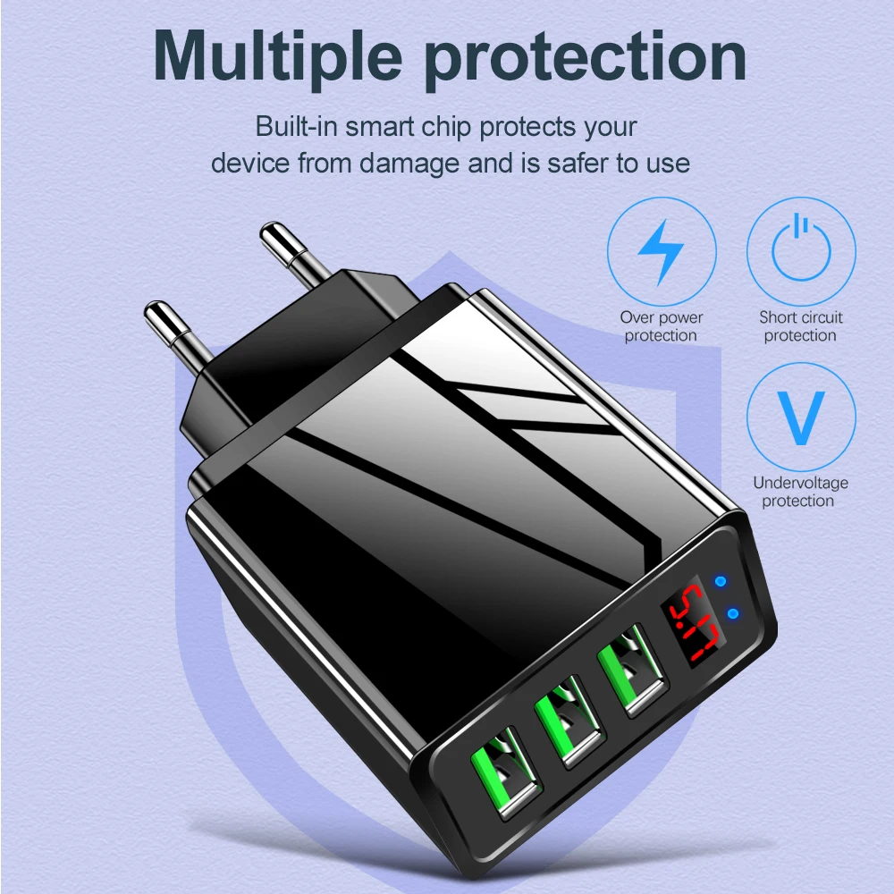 Quick Charge 3.0 USB Charger Wall Mobile Phone Charger Adapter for iPhone 12 pro MAX 11 QC3.0 Fast Charging for Samsung Xiaomi