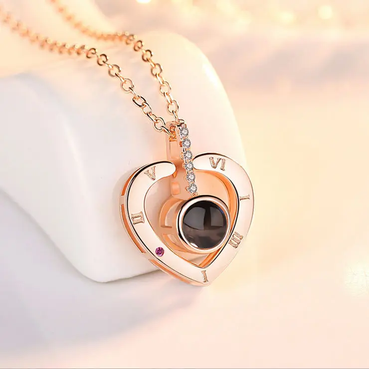 

Titanium steel peach heart series new necklace simple light luxury temperament Fashion Necklace 511730