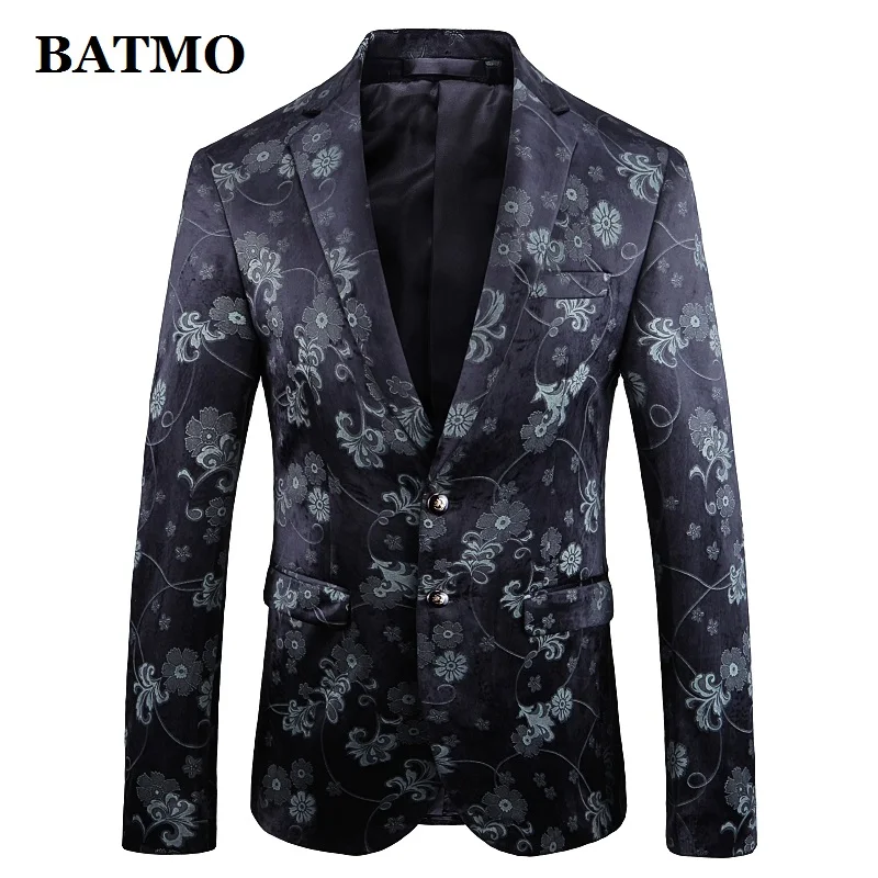

BATMO 2020 Новое поступление весенние модные повседневные блейзеры с цветочным принтом куртки для мужчин, мужские куртки с принтом, 1925