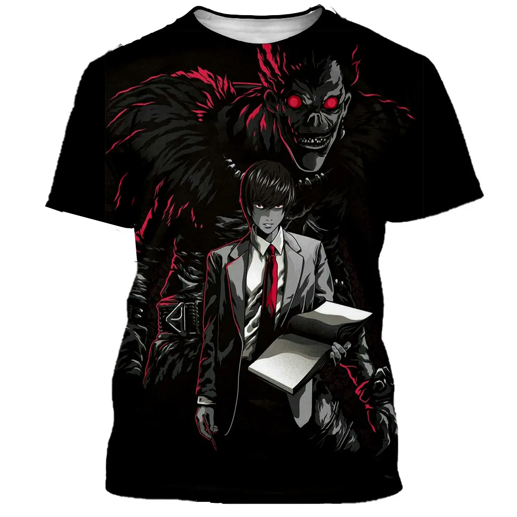 2023 New Anime Death Note 3D Printed T-shirt Men Women Fashion Casual Harajuku Style T Shirts Streetwear Hip Hop Clothes 2XS-5XL