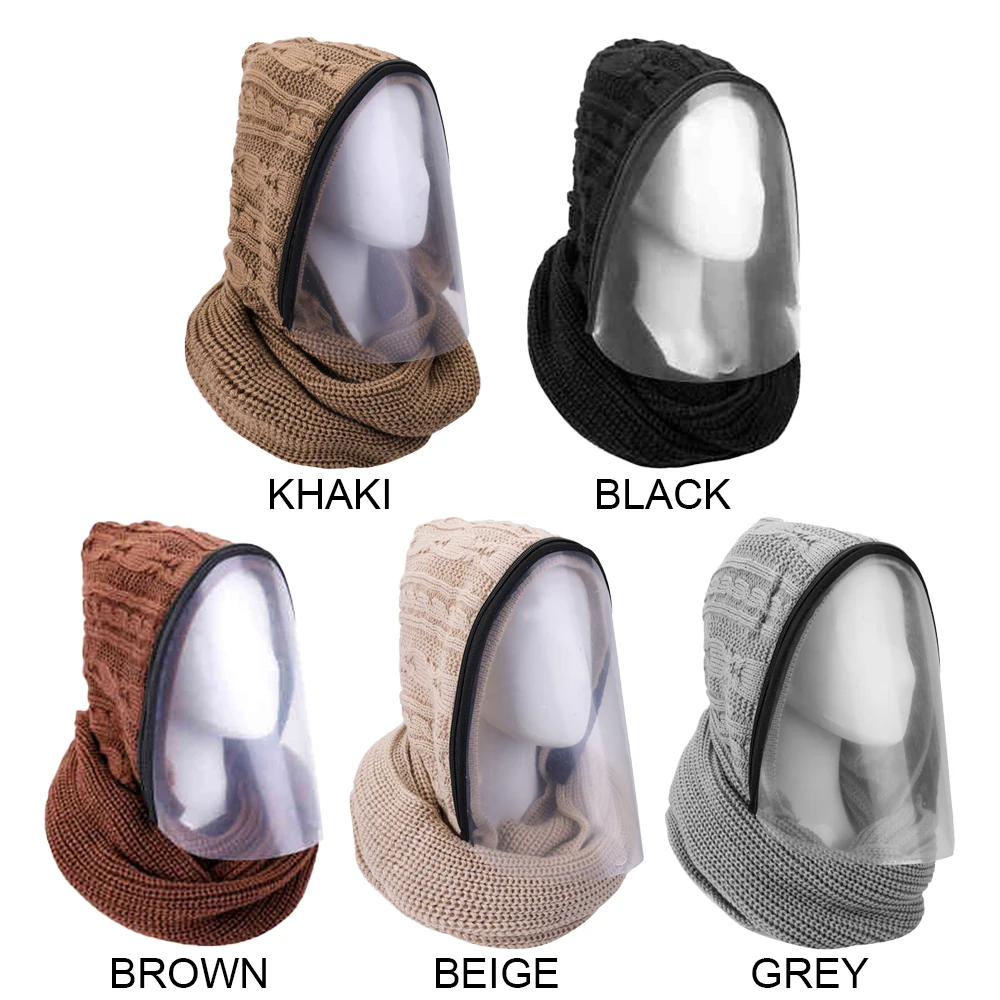 

1PC Full Face Mask Outdoor Sports Headwear Scarves Transparent Hooded Hat Winter Scarf Warm Full Face Scarf Cycling Scarves