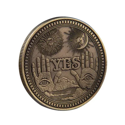Монета США Morgan Dollar Yes/No Ouija готическое решение монета все видящие глаза или Ангел