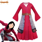 Детский костюм для Хэллоуина, косплей Мулан, платье принцессы, карнавальные костюмы для девочек, из фильма, костюмы Мулан