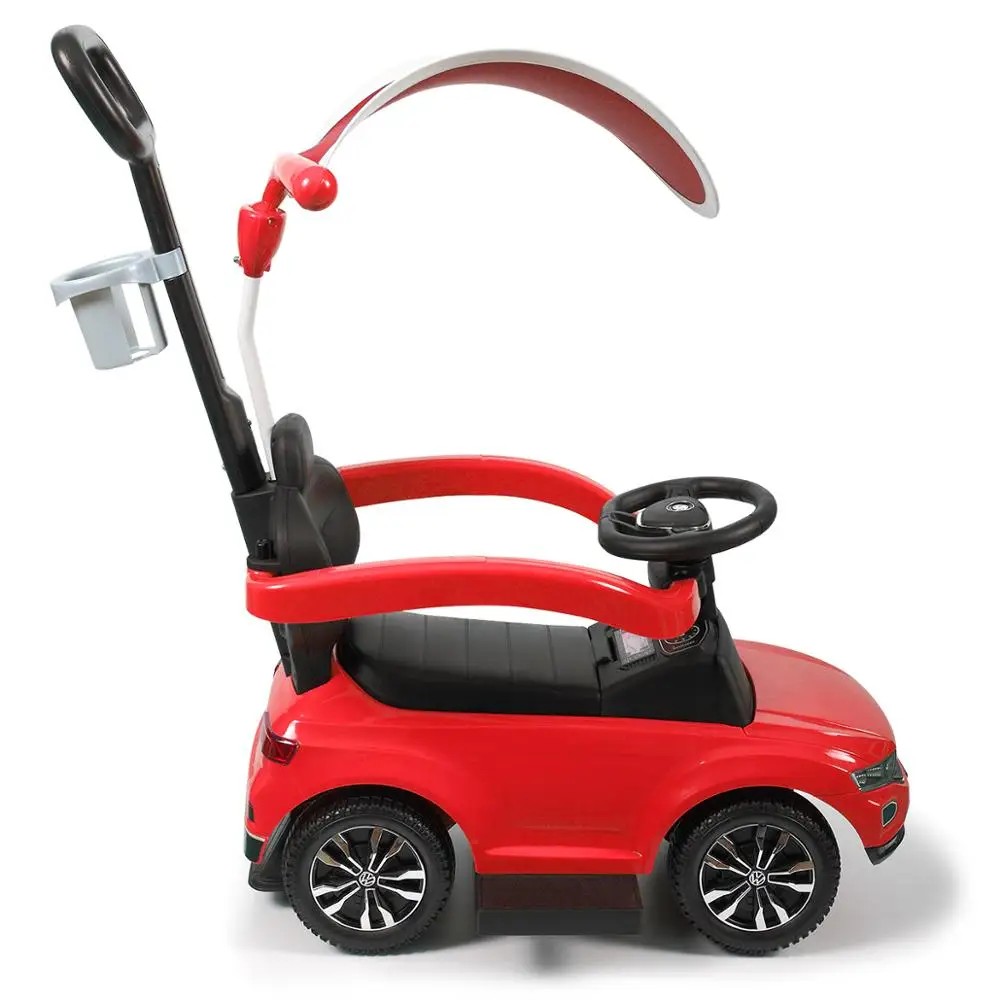 Дети едут на толкатель автомобиль для малышей с музыкой руки навес Крытый