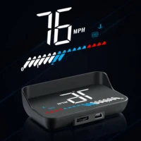 hud obd2 gps with lens hood car head up display electronic speedometer voltage alarm windshield projector car intelligent system