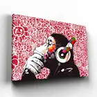 Уличные граффити обезьяна гориллы Шимпанзе DJ художественные плакаты и принты картины на холсте Животные холст картина для Гостиная домашний декор