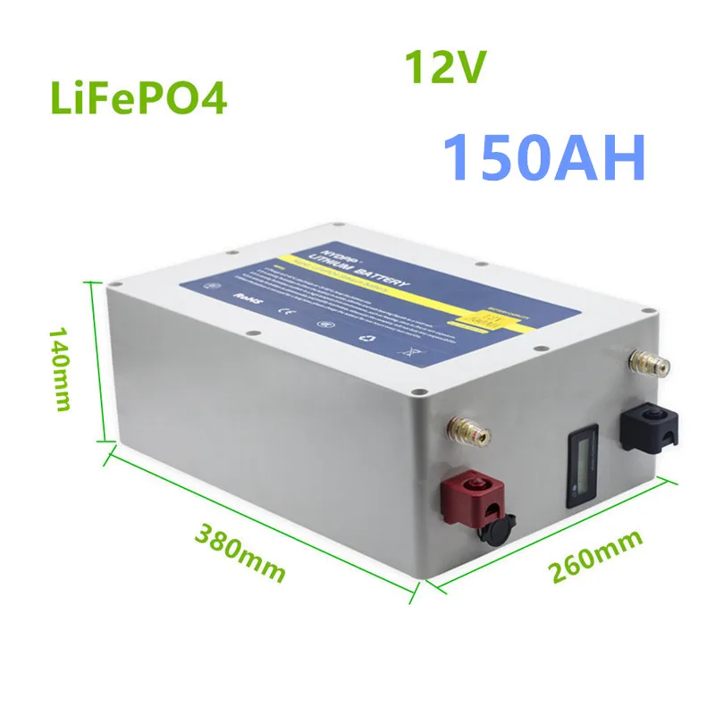 12 В 150 Ач LiFePO4 аккумулятор lifepo4 литиевая батарея железо-фосфат для кемпера