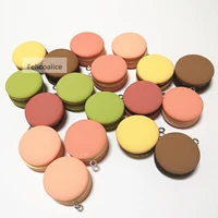 100pcs mini dessert macarons resin charms colorful hamburger pendants fit diy earring necklace finding jewelry accessory
