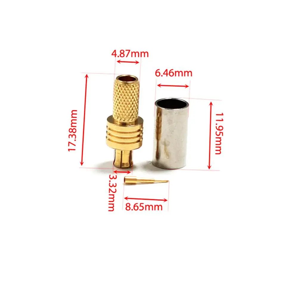 1 шт. Новый RF MCX Штекерный соединитель обжимной для кабеля RG58 RG142 прямая