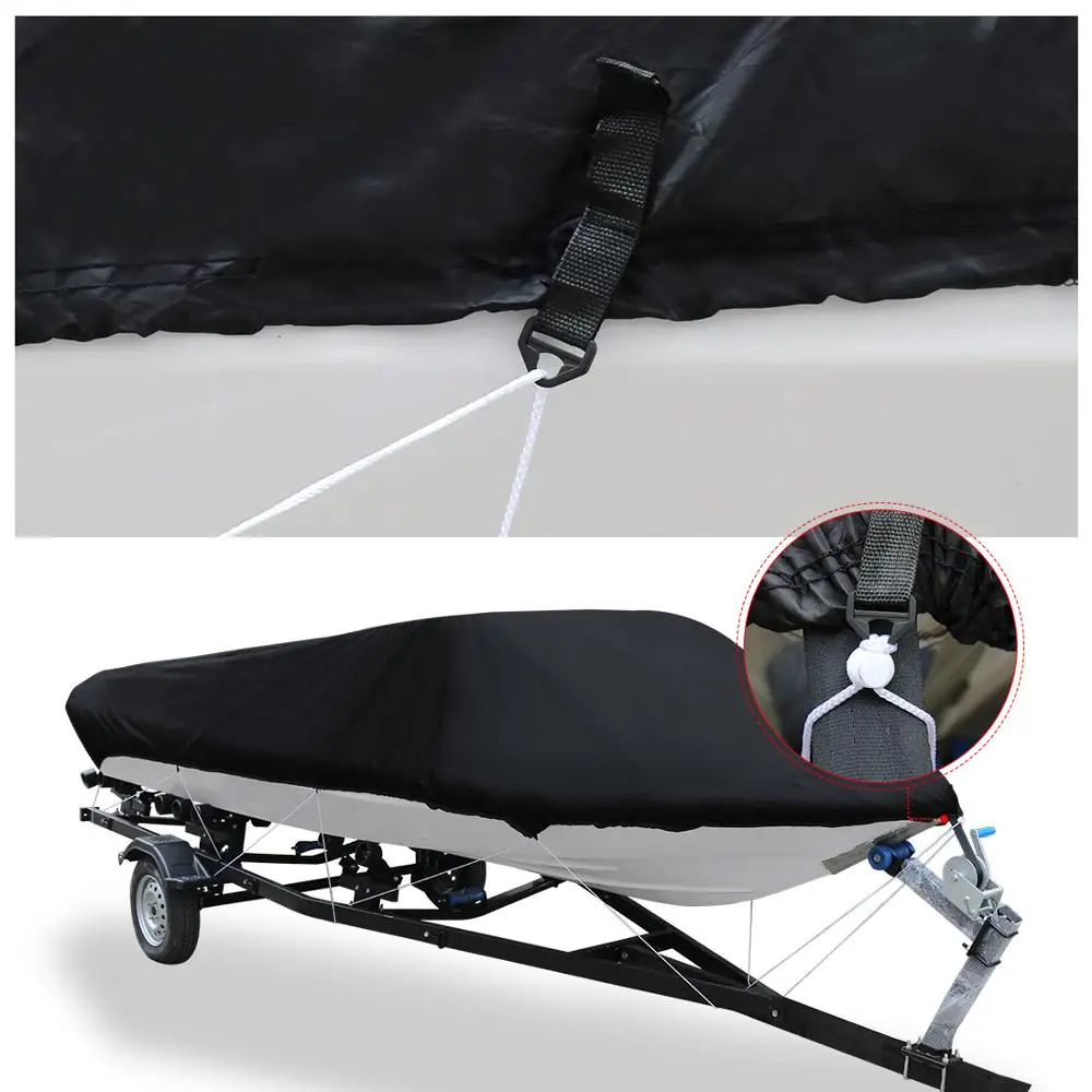 

2022 210D тканевый чехол для лодки для трейлерной лодки 14-22 фута, Водонепроницаемый Анти-УФ-протектор, V-образный холст для лодки