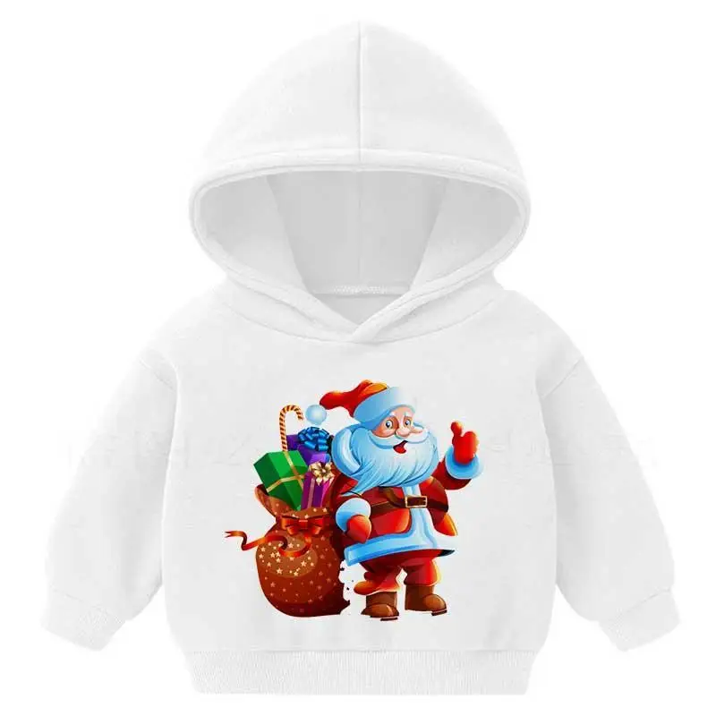 

Children'S Hoodie Autumn Winter Christmas Cotton Funny Truck Pullover White Pink Long Sleeve Crew Neck Hoodie Casual Hoodie