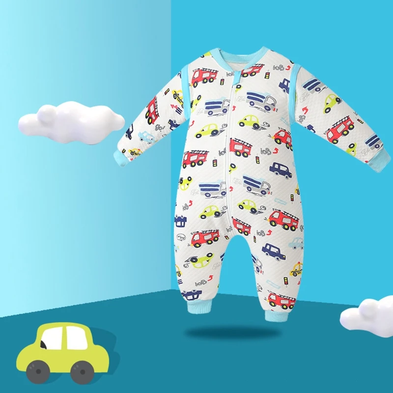 

Baby Sleeping Bag Wearable Long Sleeve 3 Layers Cotton Kids Sleepwear Sleepsack 97BE