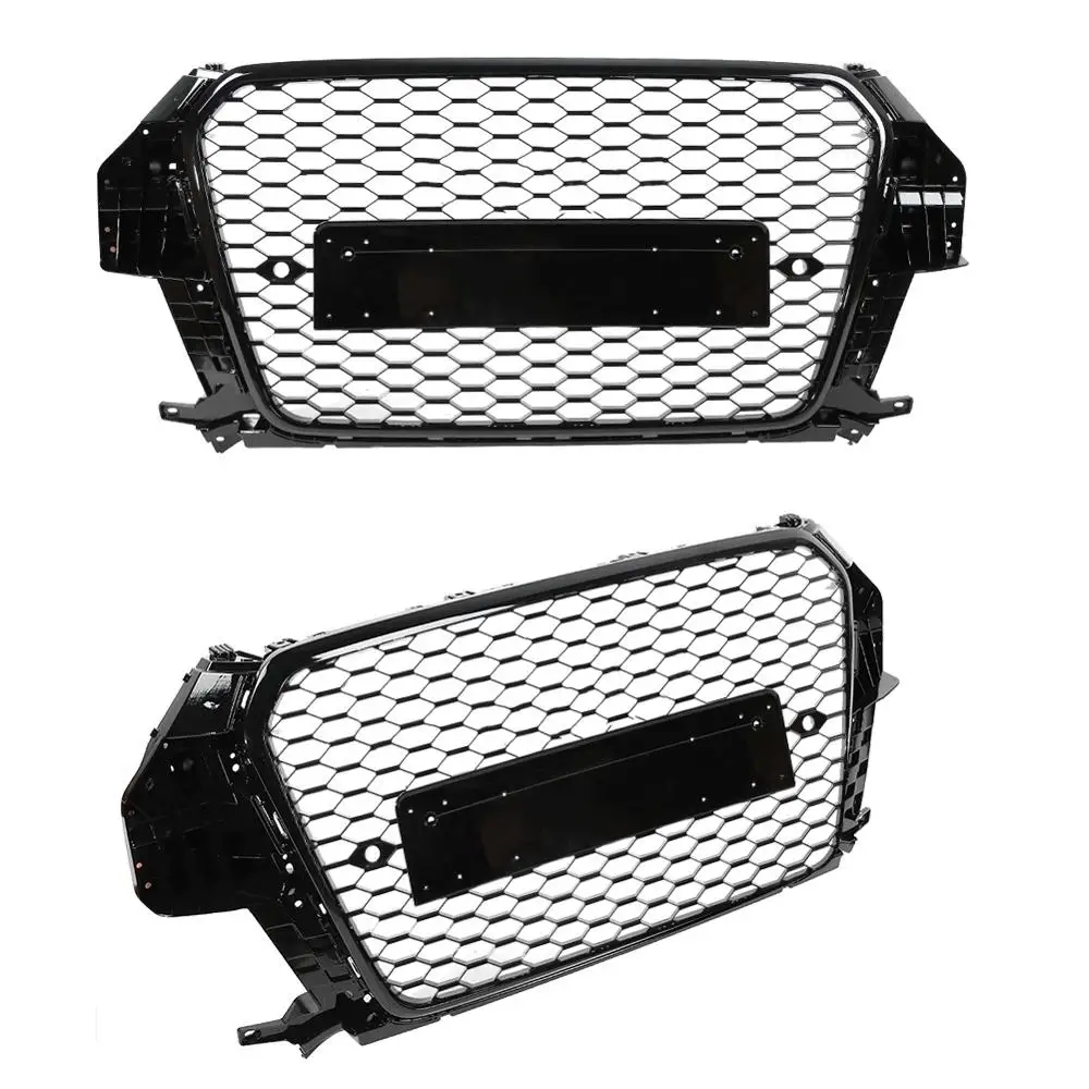 Решетка для переднего бампера автомобиля из АБС пластика Audi Q3 2013 2014 2015 установка