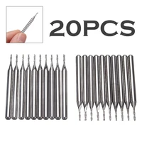 tungsten solid carbide end mill set 1mm carbide shank 2 flutes end mills router bits cnc taper wood metal milling cutter cutting