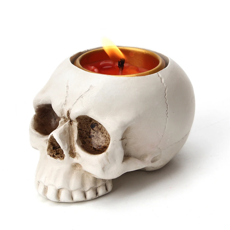

Retro stereo skull tea candle holder holiday party props desktop decoration small ornaments aroma candle holder