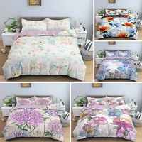 flower pattern bedding set plant duvet cover sets comforter cover twin queen king size for kids bedroom bedclothes