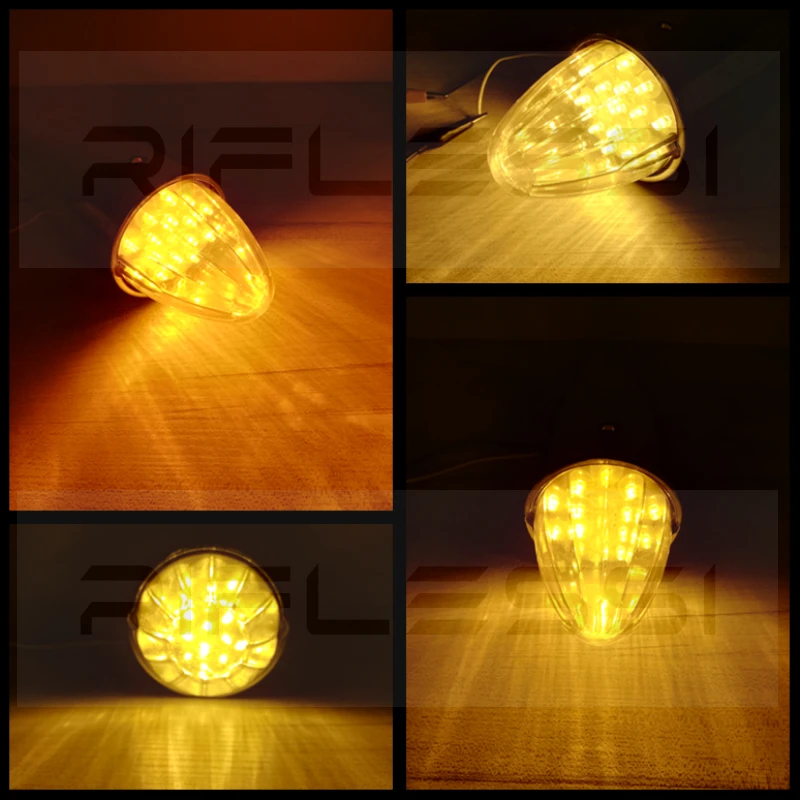 

1 x 12V LED Signal Lamps Truck Trailer Cab Roof Clearance Lights Bus Lorry Car External Light Top Fog Lamp White Amber