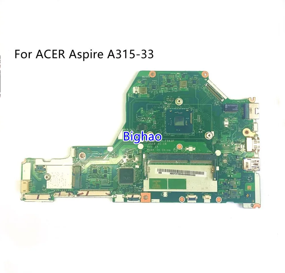 

DH5JL LA-F943P A315-33 Motherboard For ACER Aspire A315 A315-33 A515-33G Laotop Mainboard With Intel CPU DDR3L 100% Fully Tested