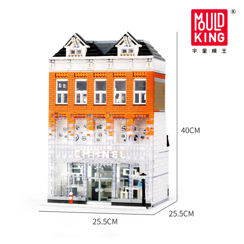 

In stock Mould King MOC 16021 Street view city Crystal Series Building Palace Blocks Store brick 3800pcs kids toys Gifts