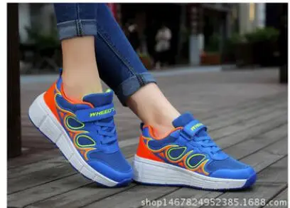 Детские кроссовки Heelys с одним колесом для мальчиков и девочек, повседневная обувь на роликах, детские спортивные ботинки для девушек - Цвет: 12