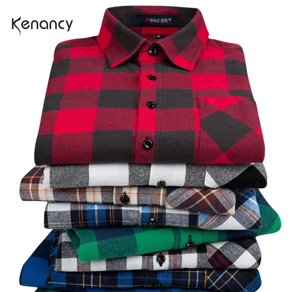 Рубашка Hemiks Мужская Фланелевая хлопок с начесом длинный рукав в клетку