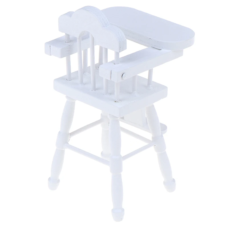 1/12 белая мебель стул портативный для ребенка обеденный игрушка кукольный домик