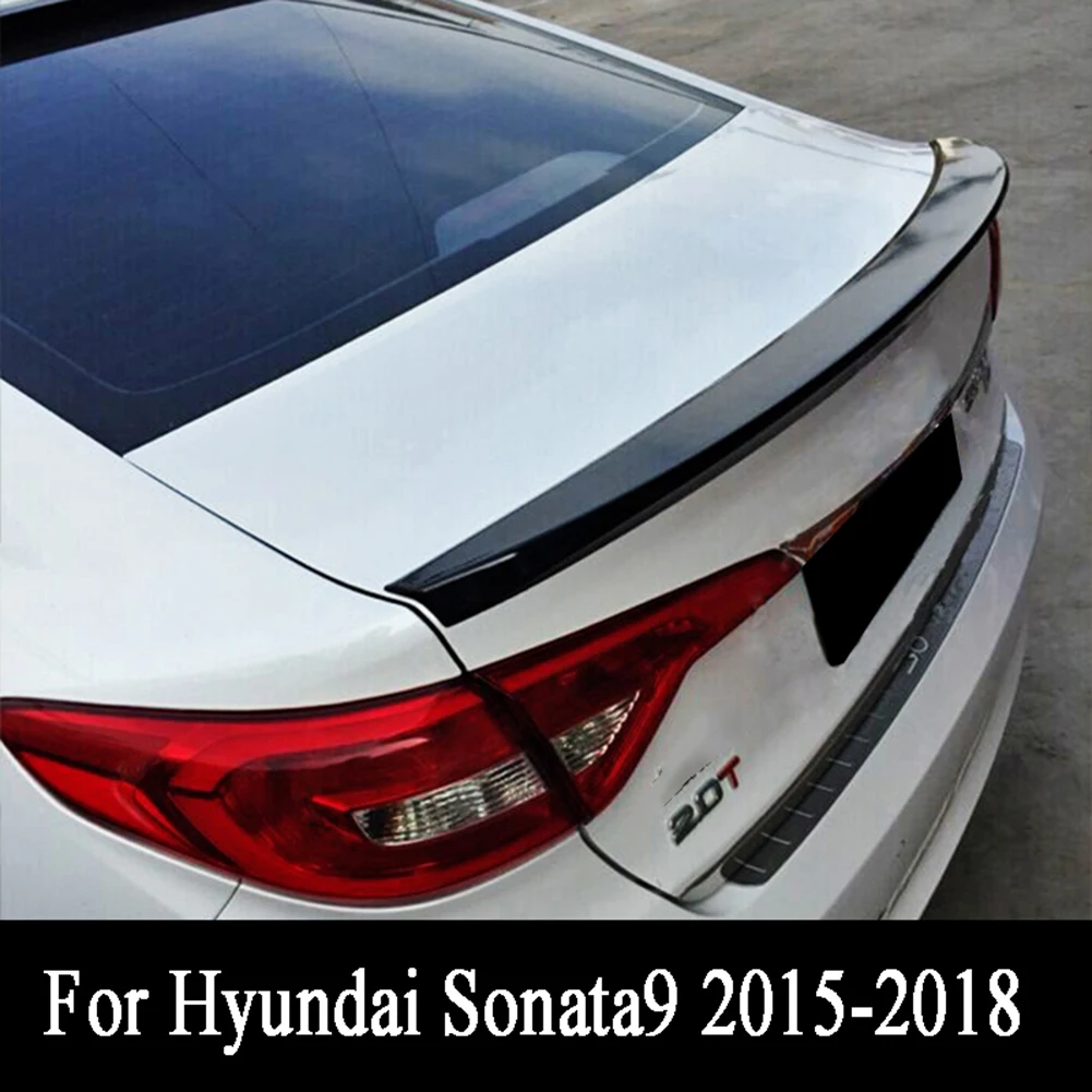 Для Hyundai Sonata 9th 2015 2016 2017 2018 ABS задний багажник Краски спойлер крылья для