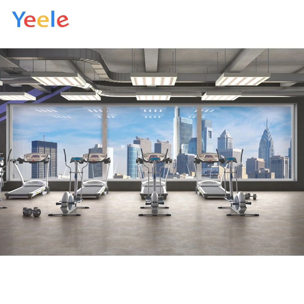 Фон для интерьера Фотофон зала фитнеса украшения окон и комнат фотографический