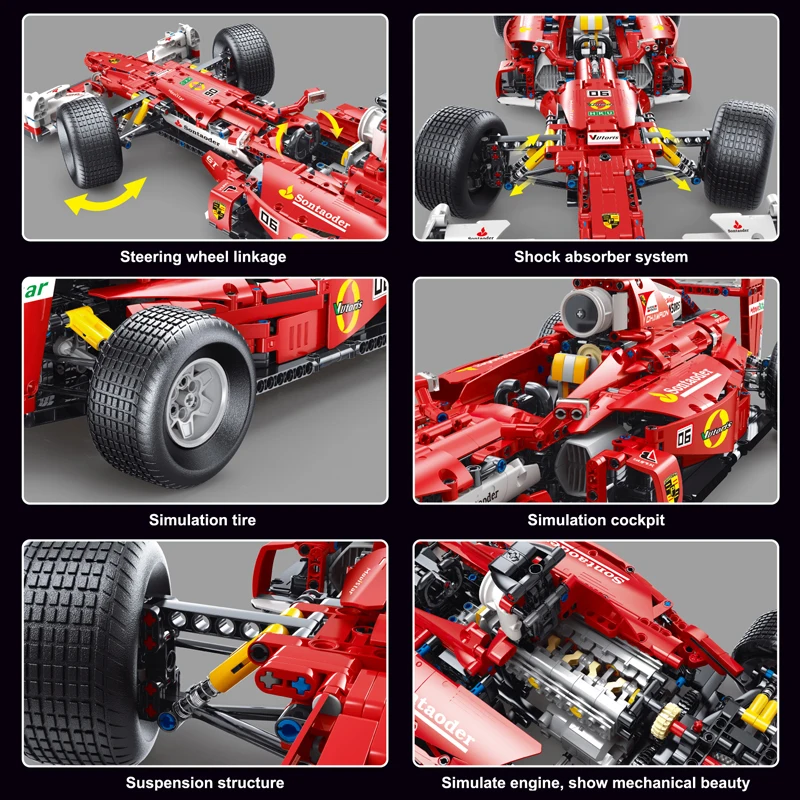 

New One Formula Racing Vehicle Technology Building Blocks Assembling Model MOC City Sports Car Brick Toy Gifts for Children