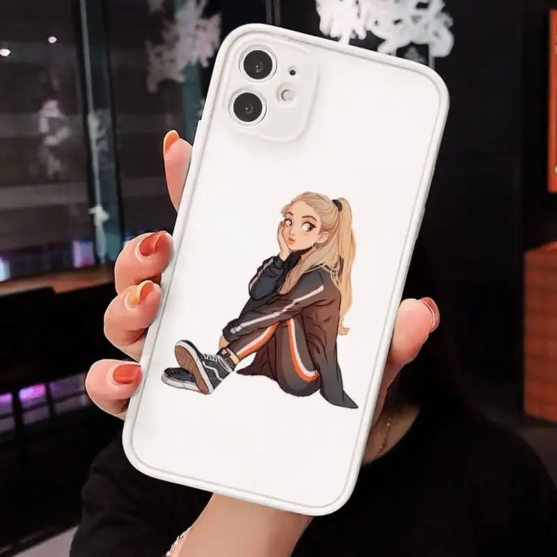 

Sexy cartoon woman girl fashion color Phone Case Matte Transparent for iPhone 7 8 11 12 s mini pro X XS XR MAX Plus mobile bags