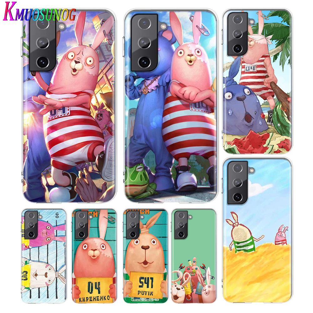 

Transparent Cover Prison Rabbit Anime For Samsung Galaxy S21 S10 S10e S9 S8 S7 S6 Plus Ultra Edge Soft Phone Case