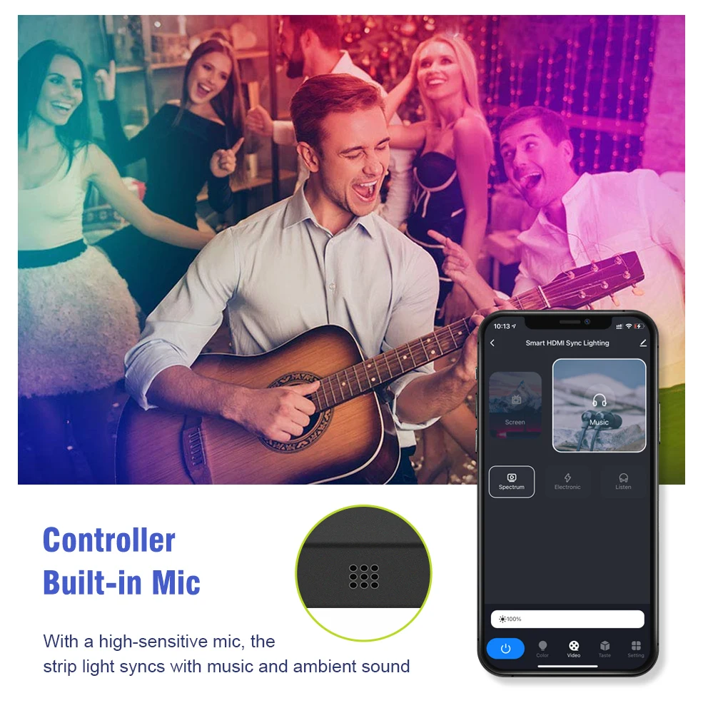 Комплект для подсветильник Ки компьютера цветная светодиодная лента с