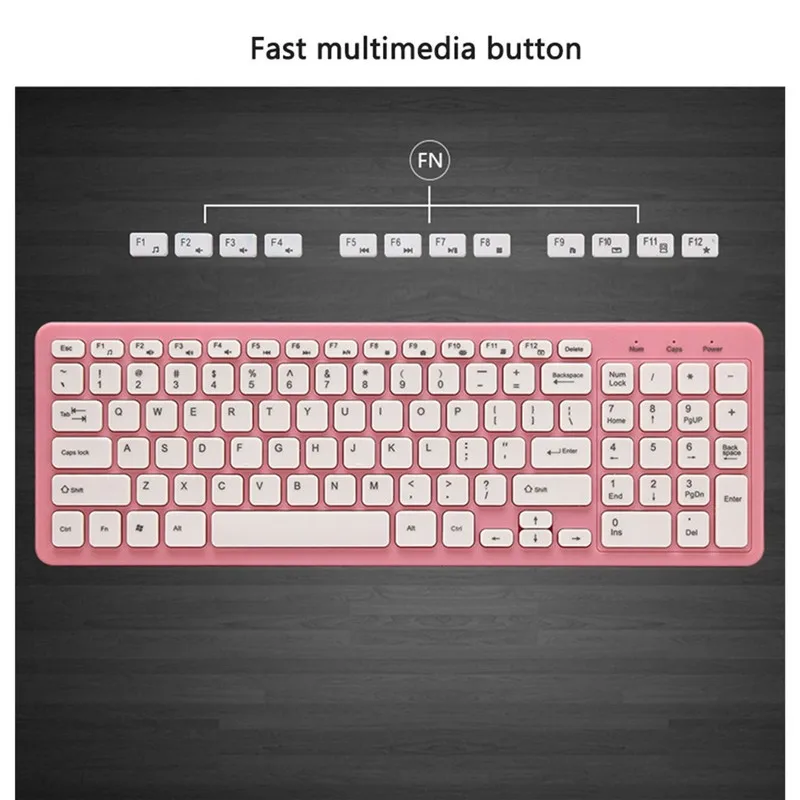 

Wireless Keyboard Mouse Combo Lightweight Mute Business Keyboards for Desktop PC Laptop