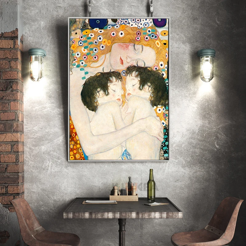Gustav Klimt домашний декор модульные настенные художественные принты картины матери