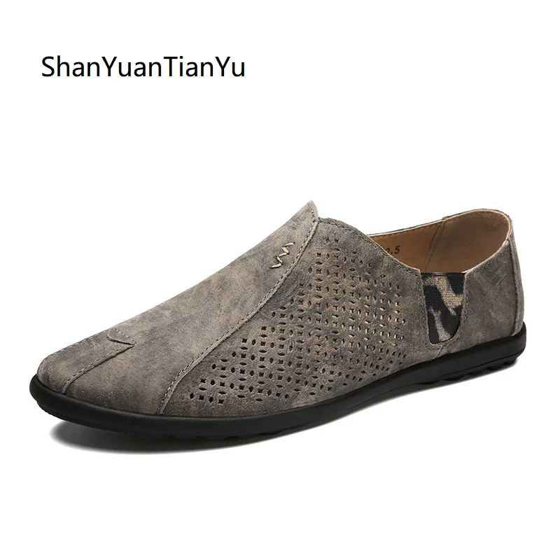 

Breathable Men Loafers Men Driving Shoes Spring Autumn New Style Breathable Slip on Men's Peas Shoes Men British Sneakers