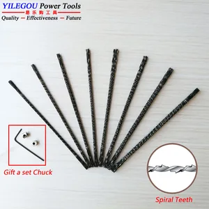 48, 96, 144 шт. 130 мм полотна прокрутки пилы со спиральными зубцами. 8 видов лезвий для джиг-пилы для резки дерева, металла (подарок 1 комплект патронов)