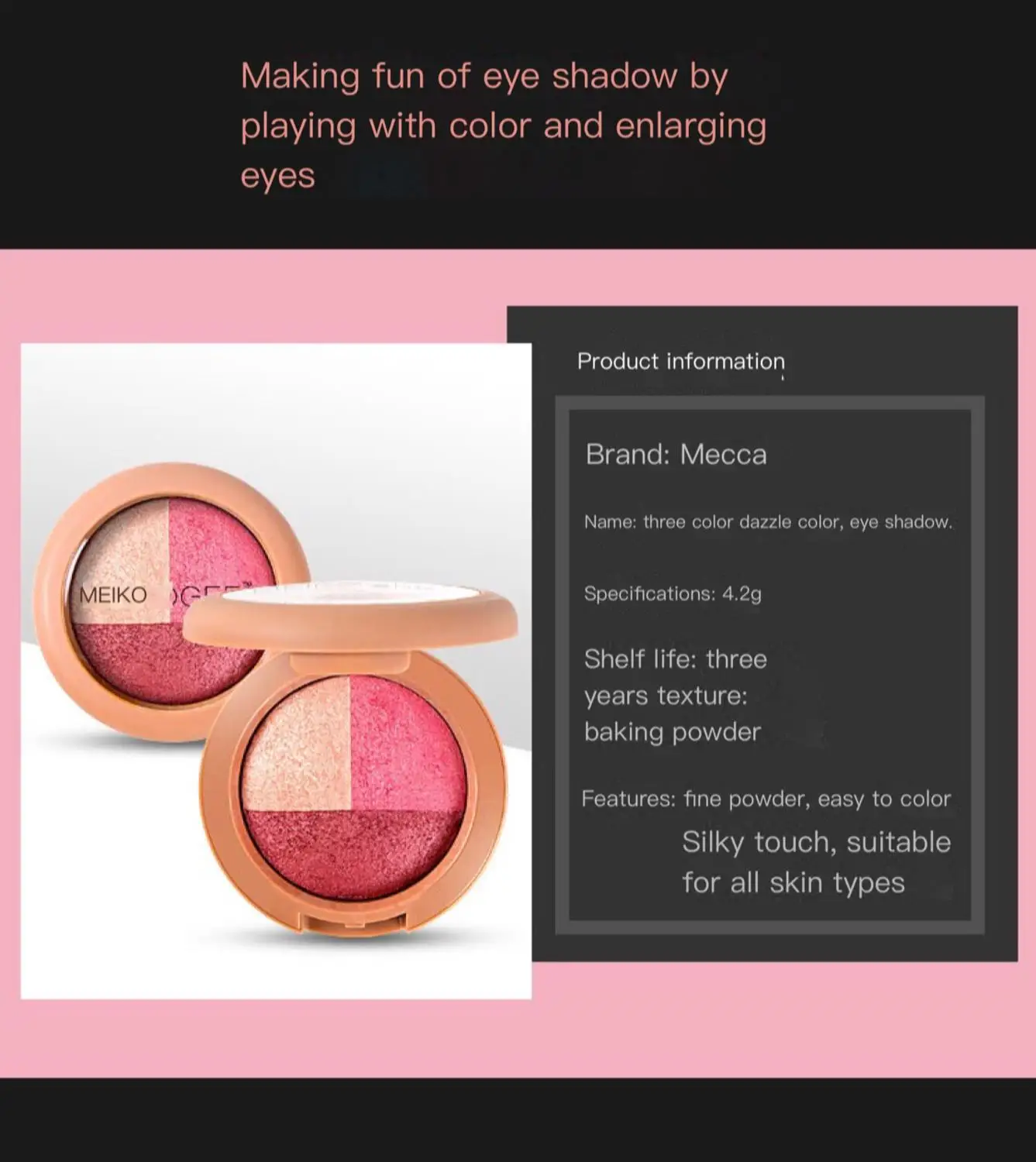 3 цвета дымчатые матовые тени для век палитра долговечных водостойких теней